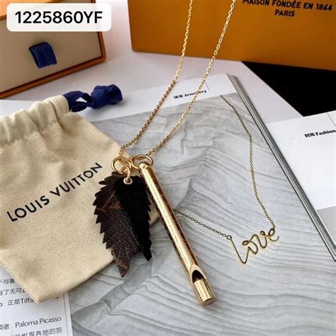 louis vuitton necklace charm|Louis Vuitton whistle necklace.